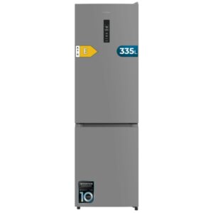 cecotec bolero coolmarket combi 335 grey e frigorifico combi capacidad 335l luz led compresor inverter congelacion ultrarapida silencioso frio envolvente clase e 195.3x59.5cm color gris