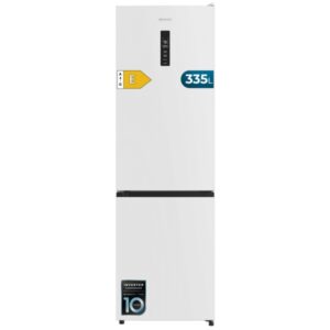 cecotec bolero coolmarket combi 335 white e frigorifico combi 335l luz led compresor inverter congelacion ultrarapida silencioso frio envolvente clase e 195.3x59.5cm color blanco