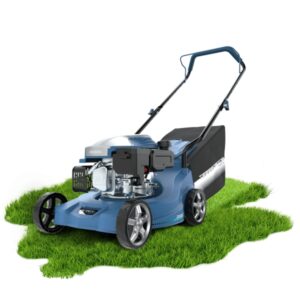 cecotec terrenator 2700.39 power cortacesped de gasolina deposito 0.8l ancho de corte 39+cm motor de 127cc tanque de aceite 0.5 l altura de corte ajustable color azul marino