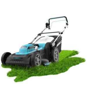 cecotec terrenator 460 flex z auto cortacesped electrico 2000w capacidad 60l velocidad 3250rpm deposito de 60l ancho de corte 46cm altura de corte ajustable color azul