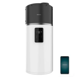 cecotec aerothermal 100 water connected termo con aerotermia de 100l pantalla tactil temperatura regulable control por app color blanco