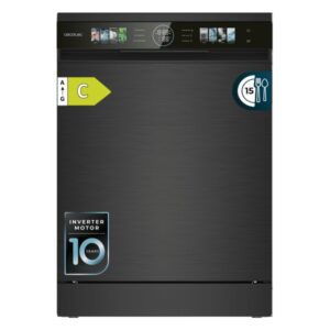 cecotec bolero aguazero 6620 dark lavavajillas de 60cm 15 servicios modo turbo pantalla xxl 8 programas motor inverter inicio programable color gris oscuro