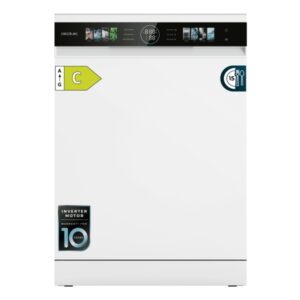 cecotec bolero aguazero 6620 lavavajillas de 60cm 15 servicios incluye accesorios modo turbo pantalla xxl 8 programas motor inverter inicio programable color blanco y negro