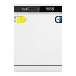 cecotec bolero aguazero 6320 lavavajillas de 60cm 15 servicios modo turbo pantalla xxl 8 programas bandeja para cubiertos inicio programable color blanco y negro