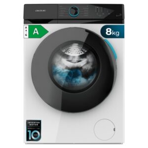 cecotec bolero dresscode 8110 inverter lavadora de carga frontal capacidad 8kg velocidad 1200rpm seguro infantil motor inverter inicio programable 11 programas color blanco y negro