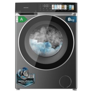 cecotec bolero dresscode 8970 direct drive steel lavadora de carga frontal capacidad 8kg velocidad 1400rpm puerta xxl 11 programas color gris oscuro