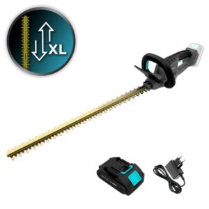 cecotec titaniumsword 6100 xl freemove cortasetos inalambrico espada xl de 61cm 21v 2.000mah motor sin escobillas cubierta protectora cuchillas con recubrimiento de titanio color gris oscuro