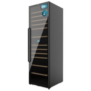cecotec bolero grandsommelier duo 176000 black vinoteca para 176 botellas luz led temperatura regulable doble zona pantalla led compresor integrado 195.5x59.5x70.5cm color negro