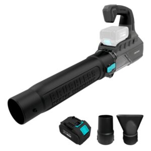 cecotec airforce 4000 bazooka turbo soplador de hojas inalambrico bateria 21v 4ah modo turbo motor sin escobillas velocidad hasta 200km/h color negro