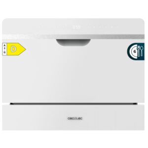cecotec bolero aguazero 2500 s bi white glass mini lavavajillas 6 servicios seguro infantil 5 programas inicio programable color blanco