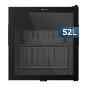 cecotec bolero coolmarket bc 52 black nevera minibar capacidad 52l 53 latas luz led temperatura regulable de 0 a 10ºc puerta de cristal color negro