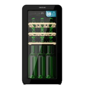 cecotec bolero grandsommelier origin 18 hit black vinoteca 18 botellas luz led temperatura regulable estilo retro compresor integrado ventilador interior 74.3x36.6x47.6cm color negro
