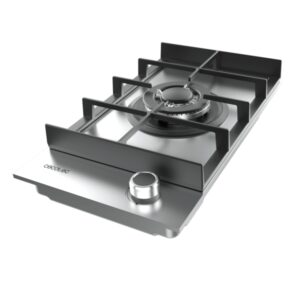 cecotec bolero squad g 1400f inox cocina de gas encastrable 1 quemador acero inoxidable 3.4kw parrillas de hierro fundido wok de triple corona color acero