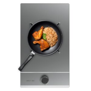 cecotec bolero squad g 1200s inox cocina de gas encastrable 1 quemador acero inoxidable 3.5kw parrillas de hierro fundido inyector convertor a glp color acero