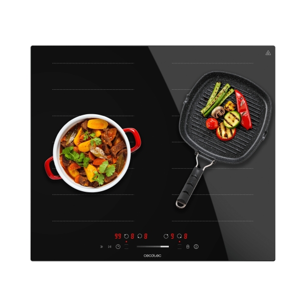 cecotec bolero squad i 4001 flex cocina de induccion encastrable 7200w bloqueo de seguridad temporizador control tactil 9 niveles de potencia funcion booster color negro