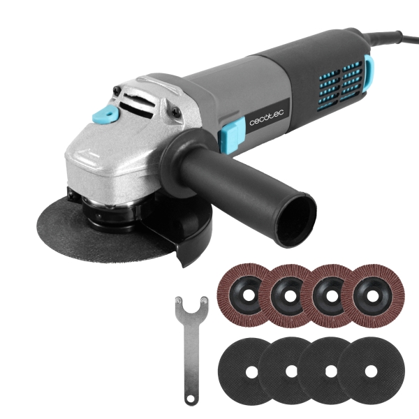 cecotec radialpower 1000 filtra radial de 125mm 1000w 6 niveles de variables velocidad 16.000rpm mango de doble posicion filtros traseros rosca m14 color gris oscuro