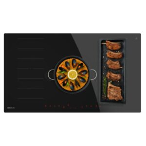 cecotec bolero squad i 5600 fullflex90 cocina de induccion encastrable 10200w 3 zonas control tactil invisible temporizador 9 niveles de potencia funcion booster color negro
