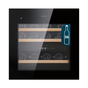 cecotec grandsommelier duo 36000 touch black compressor vinoteca para 36 botellas doble zona luz led temperatura regulable compresor integrado ventilador interior 60x60cm color negro