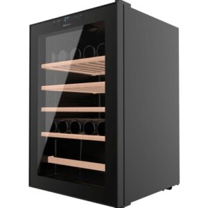 cecotec bolero grandsommelier 4850 black compressor vinoteca 48 botellas capacidad 125l silencioso 42db luz led pantalla led temperatura regulable compresor de enfriamiento color negro