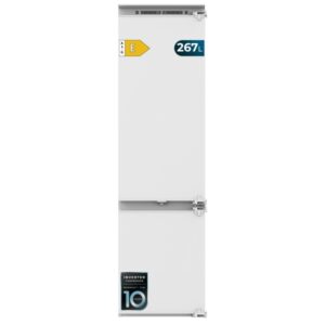 cecotec bolero coolmarket combi bi d flw 267 e frigorifico combi integrable 267l luz led incluye accesorios compresor inverter total nofrost modo vacaciones 193.7x54cm color blanco