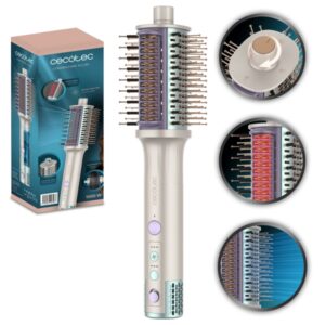 cecotec ceramiccare allin1 cepillo de aire 1500w placas calefactoras multifuncion revestimiento ceramico generador de iones temperatura regulable cable 360º color blanco