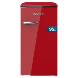 cecotec bolero coolmarket tt origin 95 red e mini frigorifico capacidad 95l estilo retro cajon para hielo tirador cromado 48.7x59.2x89.3cm color rojo