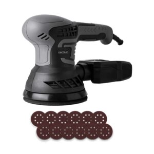 cecotec perfectsurface 350 rotate lijadora rotorbital 350w velocidad 13.000rpm incluye recambios cable 3m deposito de polvo color gris oscuro