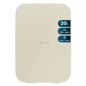 cecotec bolero minicooling 20l bahamas beige mini frigorifico portatil capacidad 20l 12v/220v temperatura regulable enfria hasta 7ºc funcion calentamiento hasta 65ºc color beige