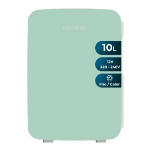 cecotec bolero minicooling 10l bahamas mint mini frigorifico portatil capacidad 10l 12v/220v temperatura regulable enfria hasta 7ºc funcion calentamiento hasta 65ºc color menta