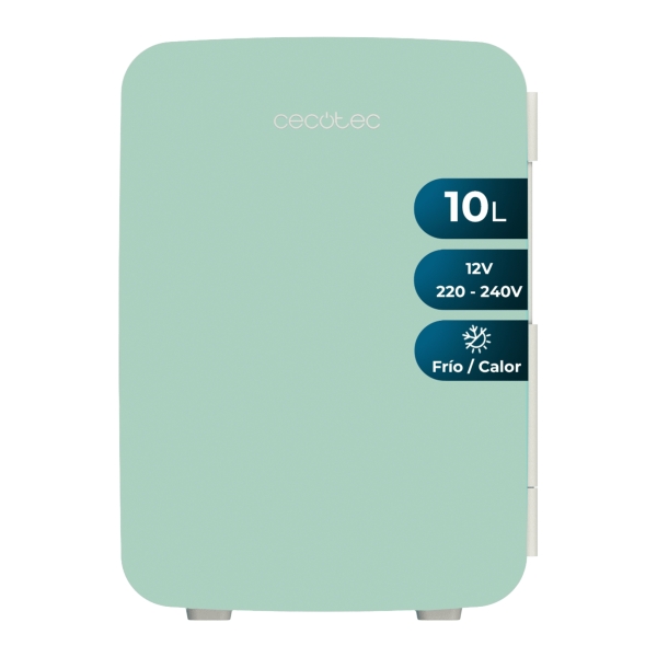 cecotec bolero minicooling 10l bahamas mint mini frigorifico portatil capacidad 10l 12v/220v temperatura regulable enfria hasta 7ºc funcion calentamiento hasta 65ºc color menta