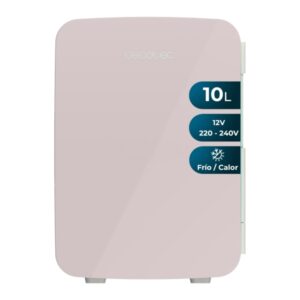 cecotec bolero minicooling 10l bahamas pink mini frigorifico portatil capacidad 10l 12v/220v temperatura regulable enfria hasta 7ºc funcion calentamiento hasta 65ºc color rosa pastel