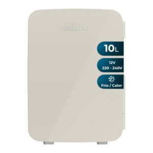 cecotec bolero minicooling 10l bahamas beige mini frigorifico portatil capacidad 10l 12v/220v temperatura regulable enfria hasta 7ºc funcion calentamiento hasta 65ºc color beige