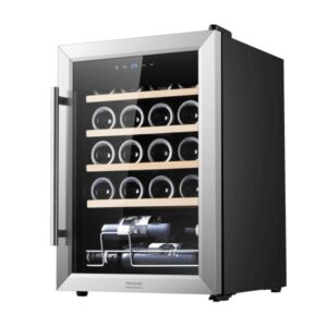 cecotec bolero grandsommelier 2050 inox compressor vinoteca para 20 botellas silencioso 39db temperatura regulable compresor de enfriamiento control tactil color acero