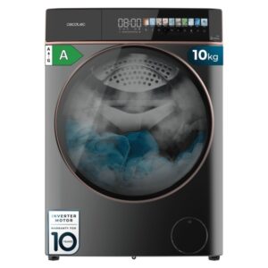 cecotec bolero dresscode 10900 inverter fullcolor steel a lavadora de carga frontal capacidad 10kg velocidad 1400rpm pantalla 10.3" puerta xxl motor inverter 11 programas color gris oscuro