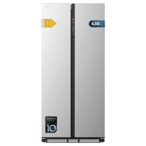cecotec bolero coolmarket sbs 436 sbi inox e frigorifico americano capacidad 436l compresor inverter acero inoxidable nofrost frio envolvente clase e 84.4×59.8×184.8cm color acero