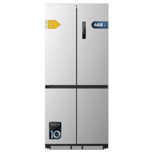 cecotec bolero coolmarket 4d 466 sbi inox e frigorifico americano capacidad 466l compresor inverter acero inoxidable nofrost frio envolvente clase e 84.4x59.8x193cm color acero