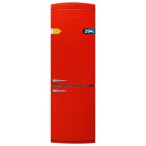 cecotec bolero coolmarket combi origin 294+ red e frigorifico combi capacidad 294l congelacion ultrarapida estilo retro frio envolvente clase e 60.5x63.1x190.2cm color rojo