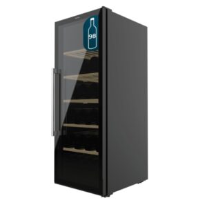 cecotec bolero grandsommelier 98000 black vinoteca 98 botellas capacidad 201l silencioso 37db luz led pantalla led temperatura regulable acero inoxidable seguro infantil color negro
