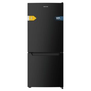 cecotec bolero coolmarket combi 117 df black e frigorifico combi 117l luz led defrost congelacion ultrarapida display interior puerta reversible clase e 47x49x114cm color negro