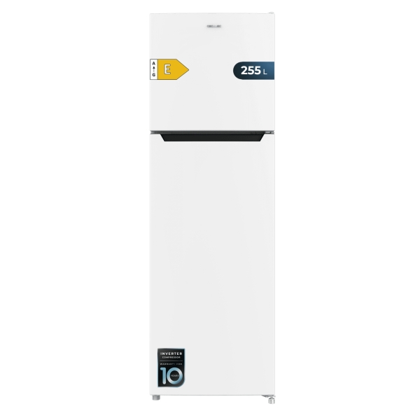 cecotec bolero coolmarket 2d 255 nf white e frigorifico dos puertas capacidad 255l luz led temperatura regulable silencioso clase e 54.5x59x170cm color blanco