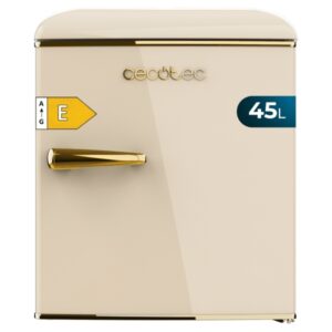 cecotec bolero coolmarket tt origin 45 beige e mini frigorifico capacidad 45l estilo retro cajon para hielo tirador cromado 44.7x53.4x55cm color beige