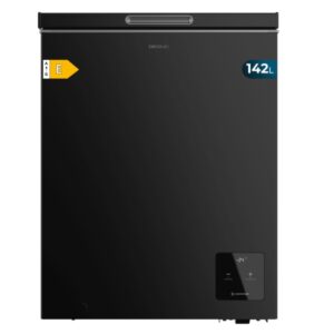 cecotec bolero coolmarket chest 142 black e congelador horizontal convertible capacidad 142l temperatura regulable seguro infantil cesta interior compresor inverter color negro