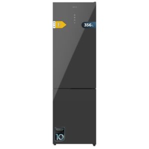cecotec bolero coolmarket combi 356 grey glass e frigorifico combi capacidad 356l modo vacaciones frio envolvente cajon humedad regulable clase e 59.5x63.5x200cm color gris