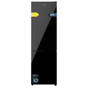 cecotec bolero coolmarket combi 250 black glass d frigorifico combi 250l compresor inverter puerta de cristal frio envolvente cajon humedad regulable clase e 54x57.6x180cm color negro