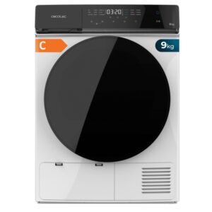 cecotec bolero dresscode dry 9400 a+++ secadora con bomba de calor de 9kg 15 programas tambor de acero inoxidable motor inverter inicio programable bloqueo de seguridad color blanco y negro