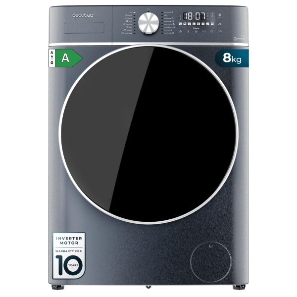 cecotec bolero dresscode 8800 inverter ice blue a lavadora de carga frontal capacidad 8kg velocidad 1400rpm seguro infantil motor inverter 16 programas color azul