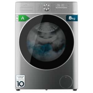 cecotec bolero dresscode 8800 inverter steel a lavadora de carga frontal capacidad 8kg velocidad 1400rpm seguro infantil motor inverter 16 programas color negro y gris