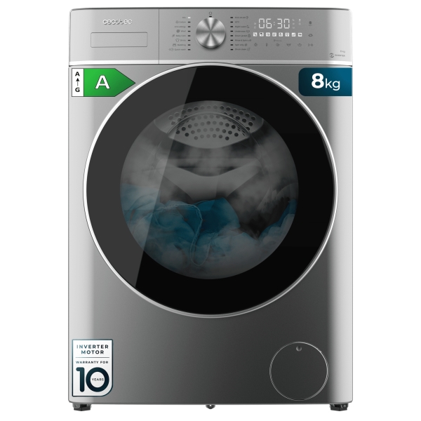 cecotec bolero dresscode 8800 inverter steel a lavadora de carga frontal capacidad 8kg velocidad 1400rpm seguro infantil motor inverter 16 programas color negro y gris