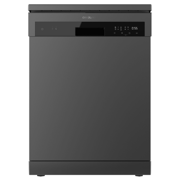 cecotec bolero aguazero 6200 dark d lavavajillas de 60cm 14 cubiertos temperatura regulable bandeja para cubiertos 6 programas inicio programable funcion media carga color gris oscuro