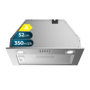 cecotec bolero flux im 523500 inox a campana extractora de 52cm 70w succion 350m3/h luz led incluye accesorios acero inoxidable kit de montaje filtros de carbono incluidos color acero